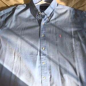 Blue polo button down
